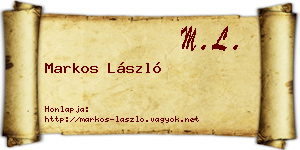 Markos László névjegykártya