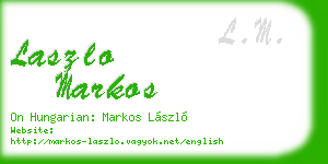 laszlo markos business card