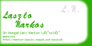 laszlo markos business card